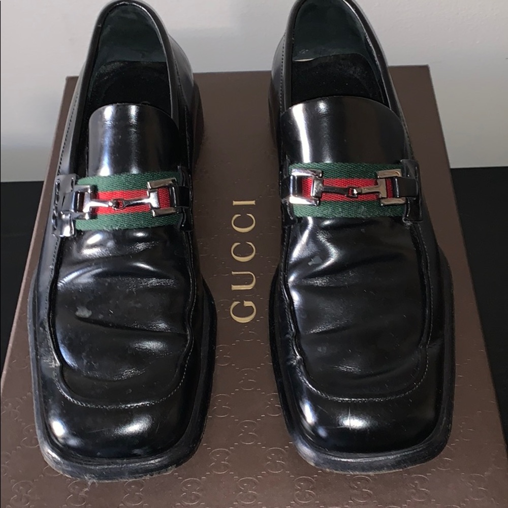 Gucci’s black leather dress shoe